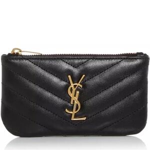Authentic Saint Laurent
Monogram Quilted Leather Key Pouch